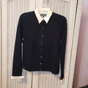 Ralph Lauren black sweater w.silk cuffs